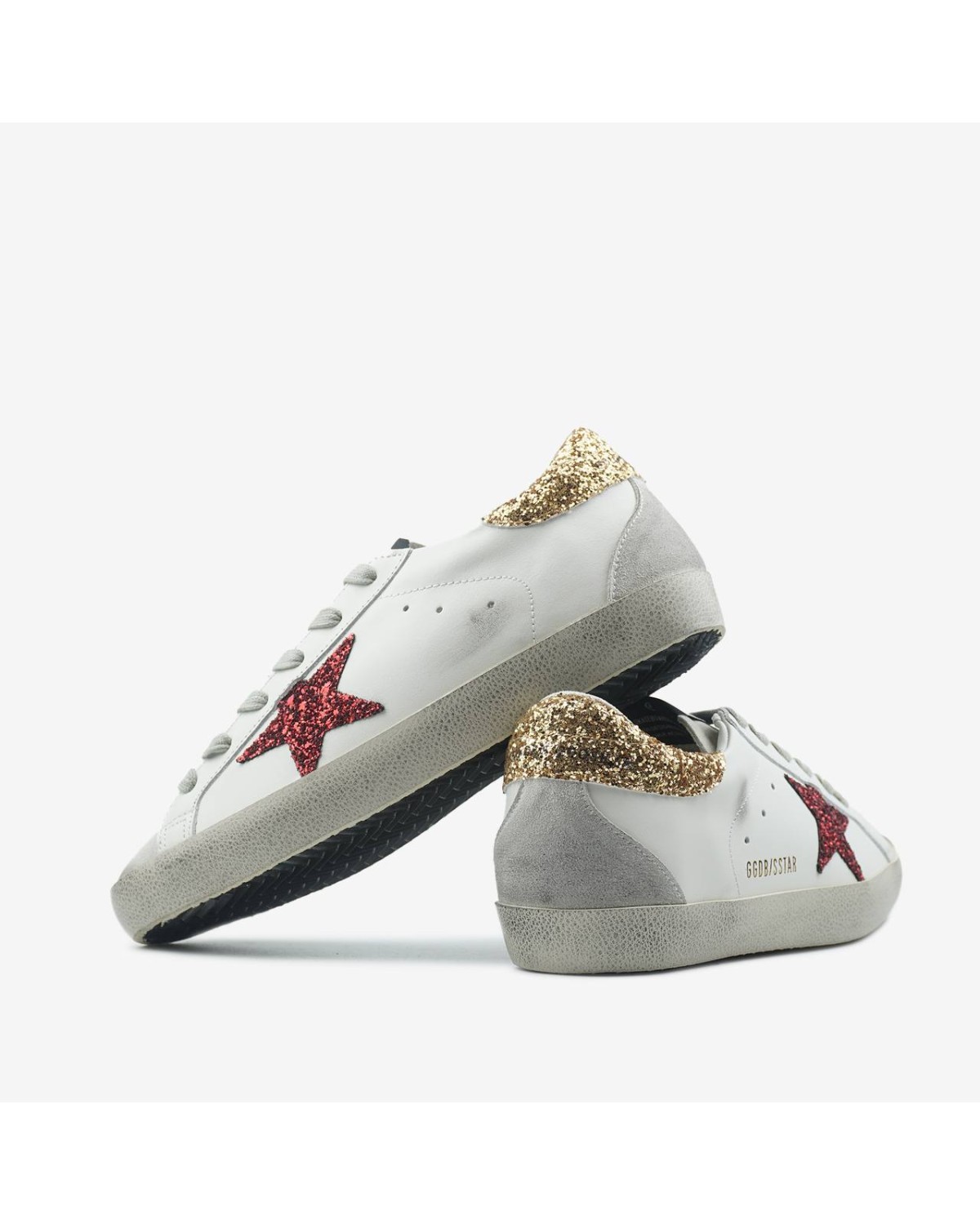 Golden Goose Glitter Star Gold Red