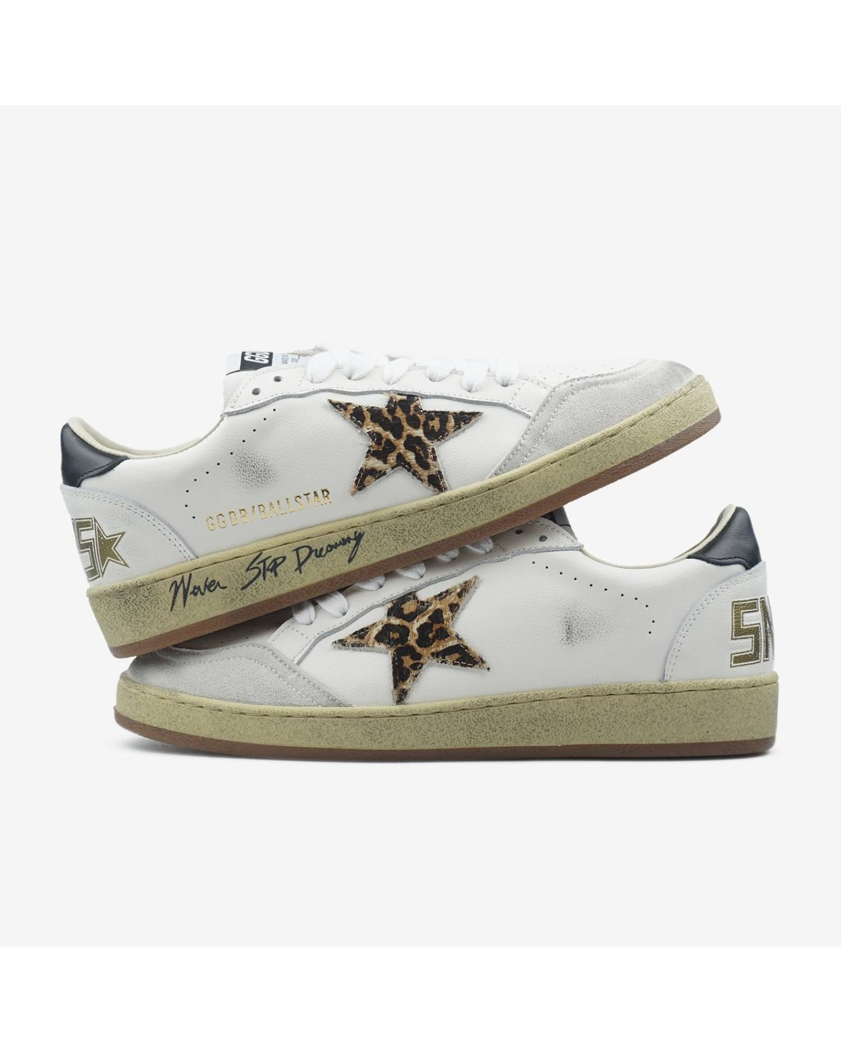 Golden Goose Leopard Star White