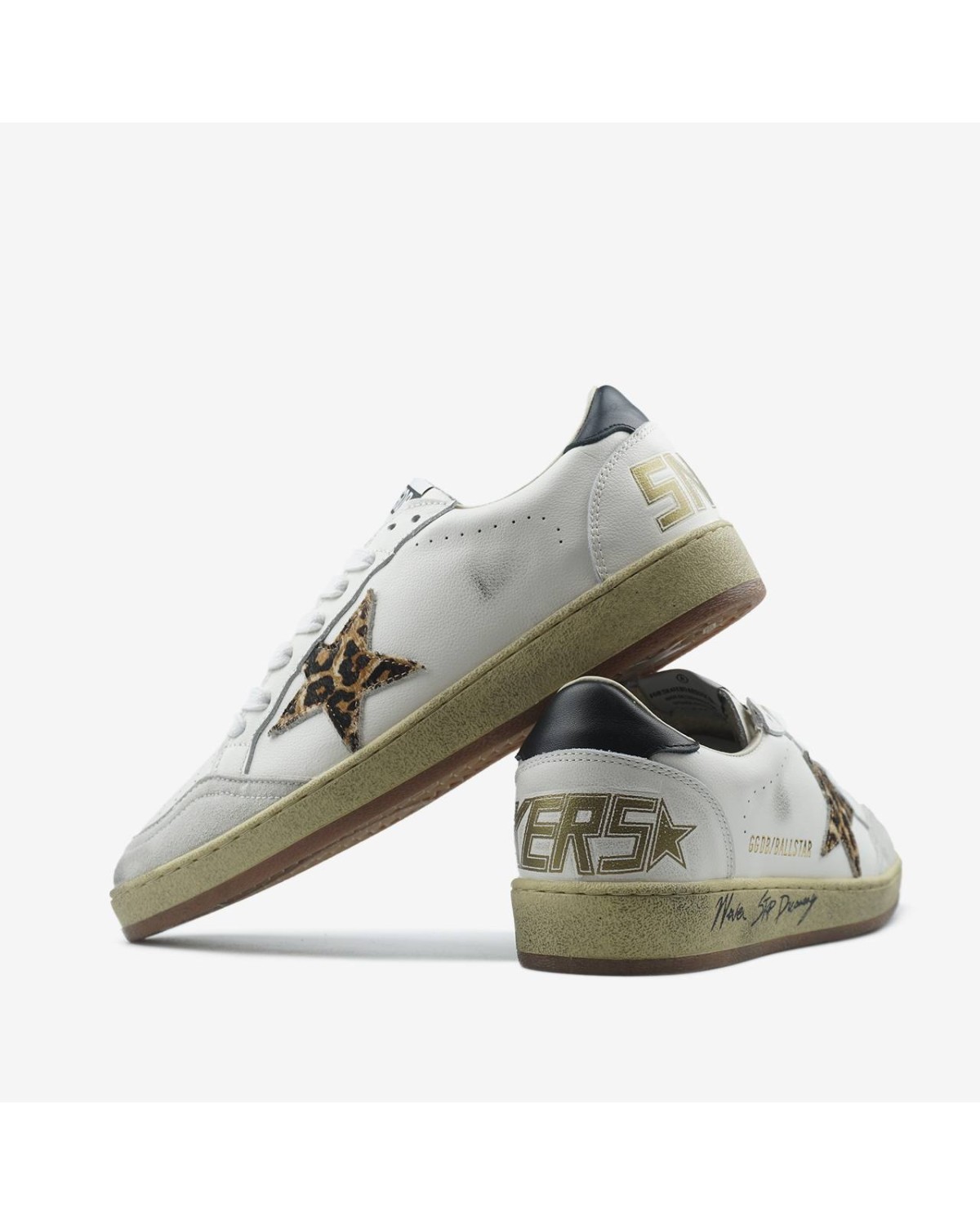 Golden Goose Leopard Star White