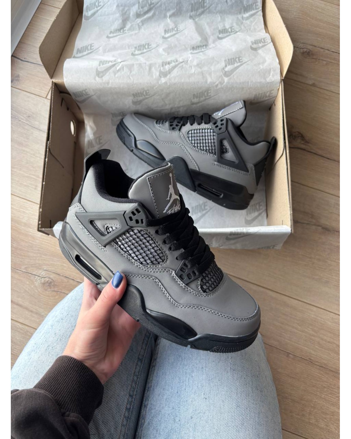 Jordan 4 Travis Scott Cactus Jack Grey Black