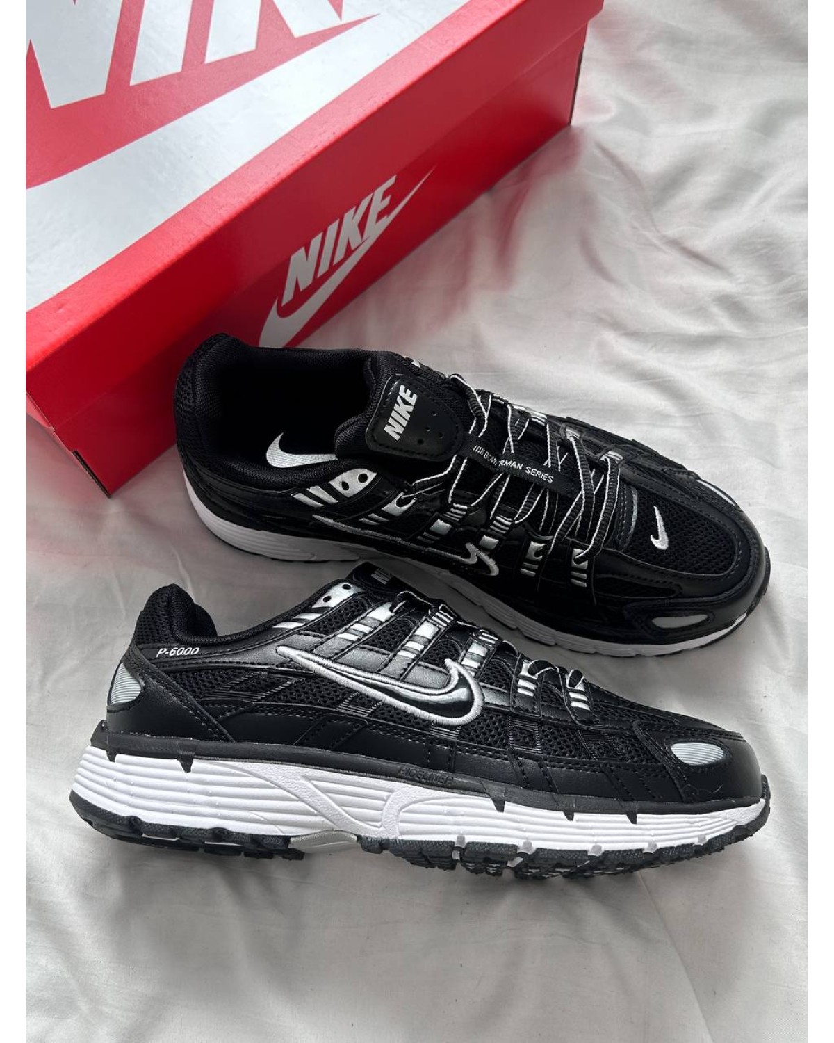 Nike P-6000 Black Metallic Silver