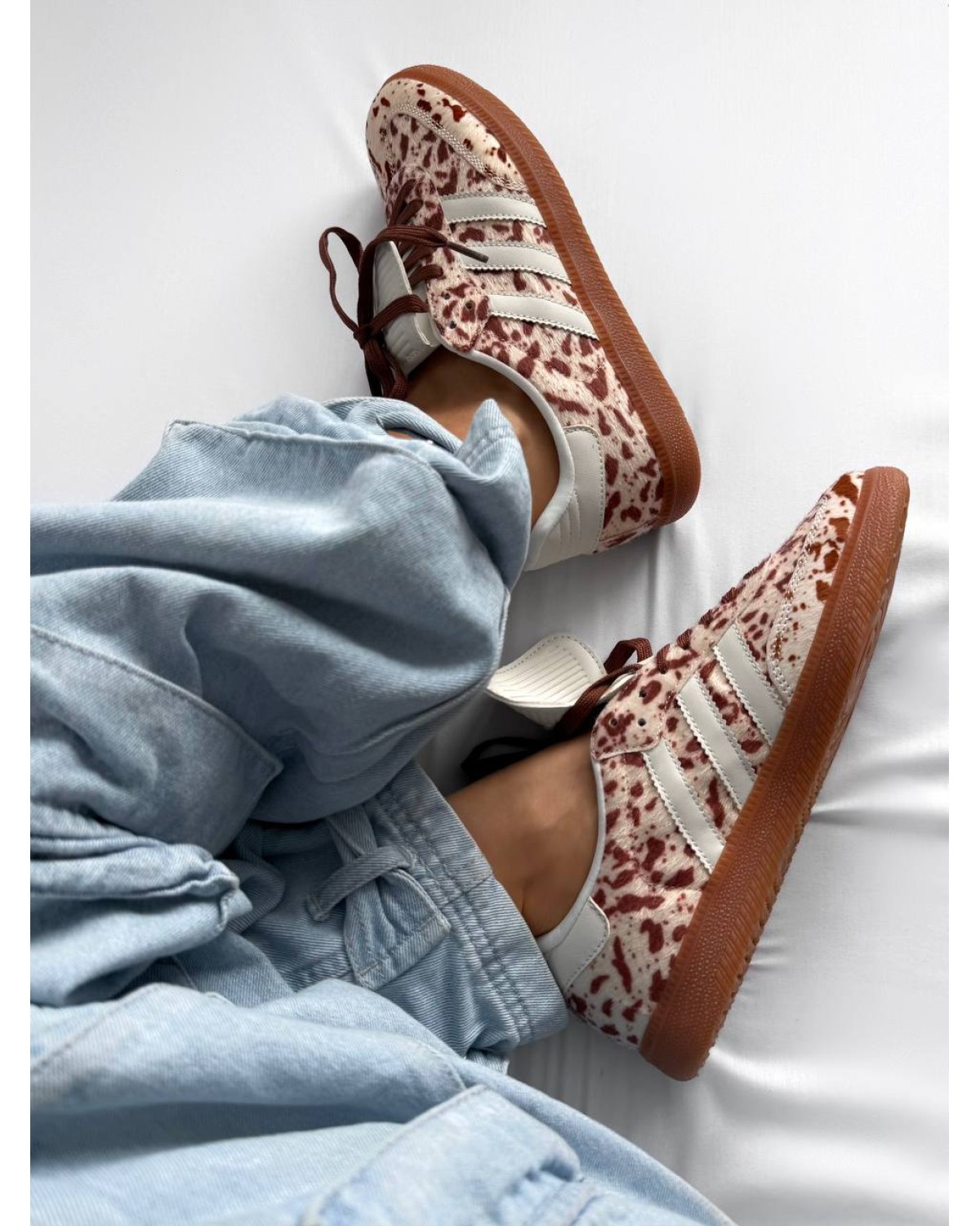 Adidas Samba LT “Cow Print” Brown/White