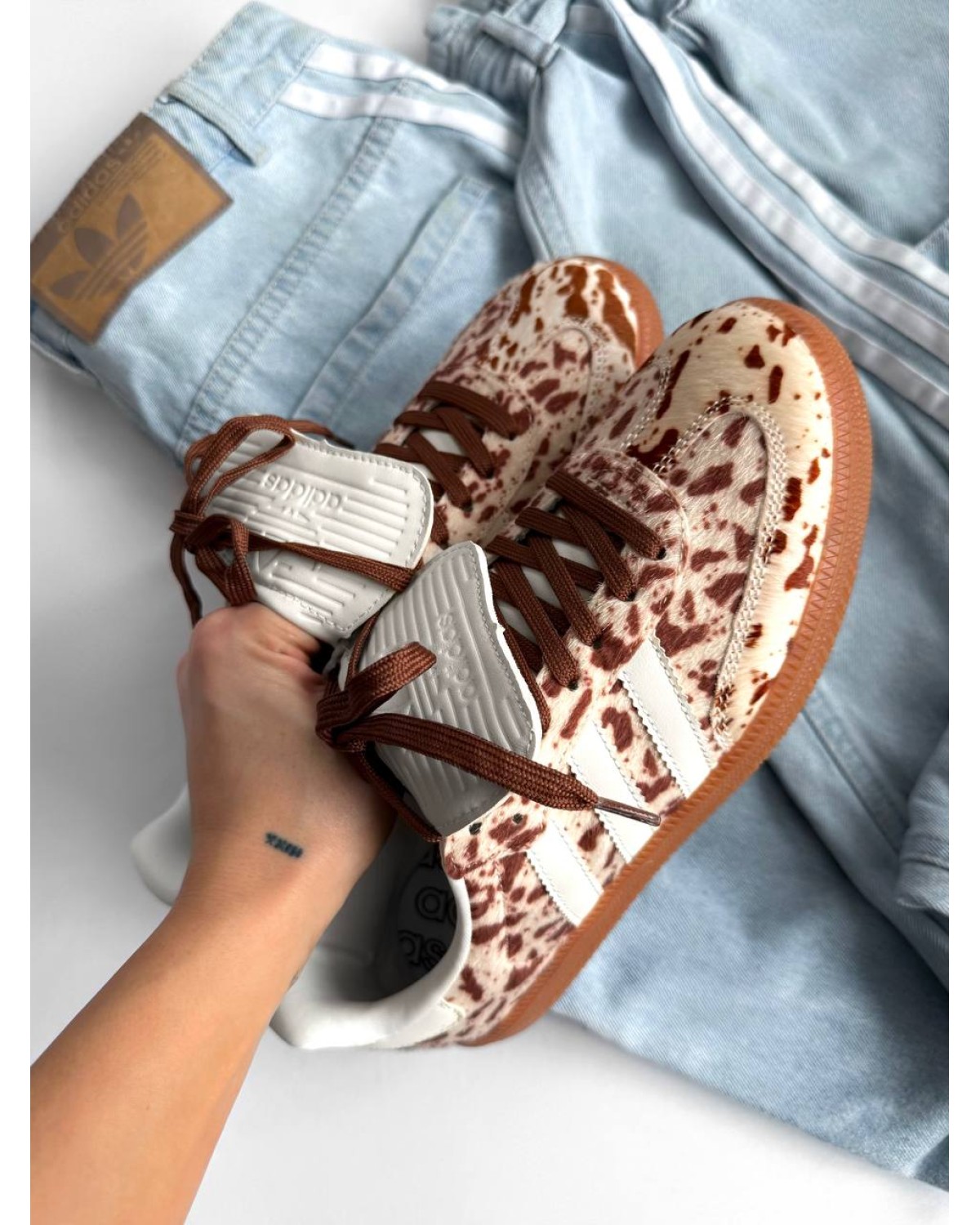 Adidas Samba LT “Cow Print” Brown/White