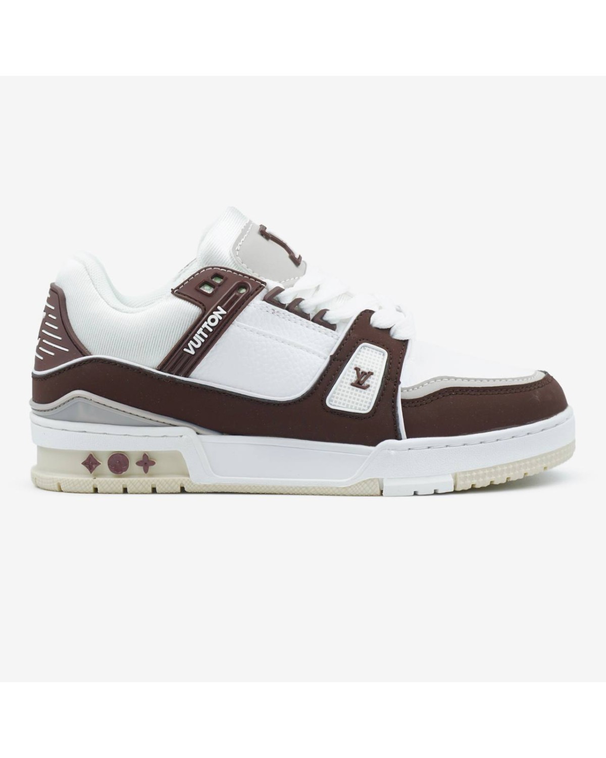 Louis Vuitton Trainer White Brown