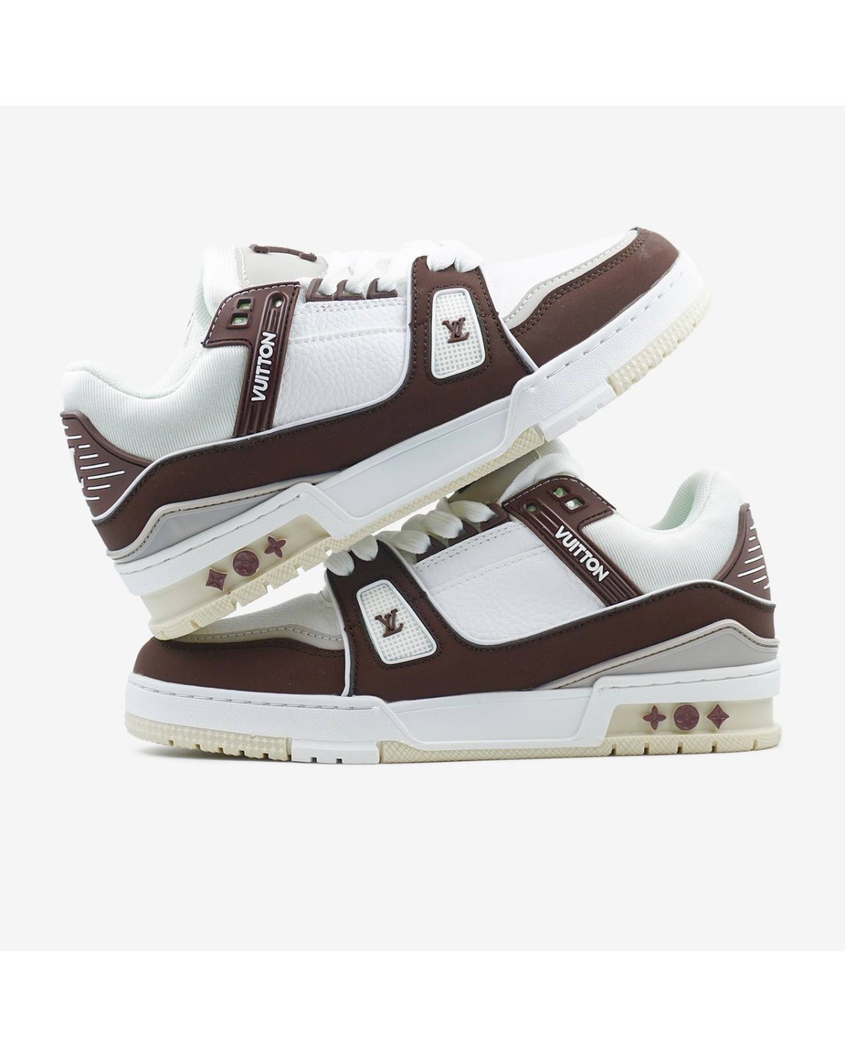 Louis Vuitton Trainer White Brown