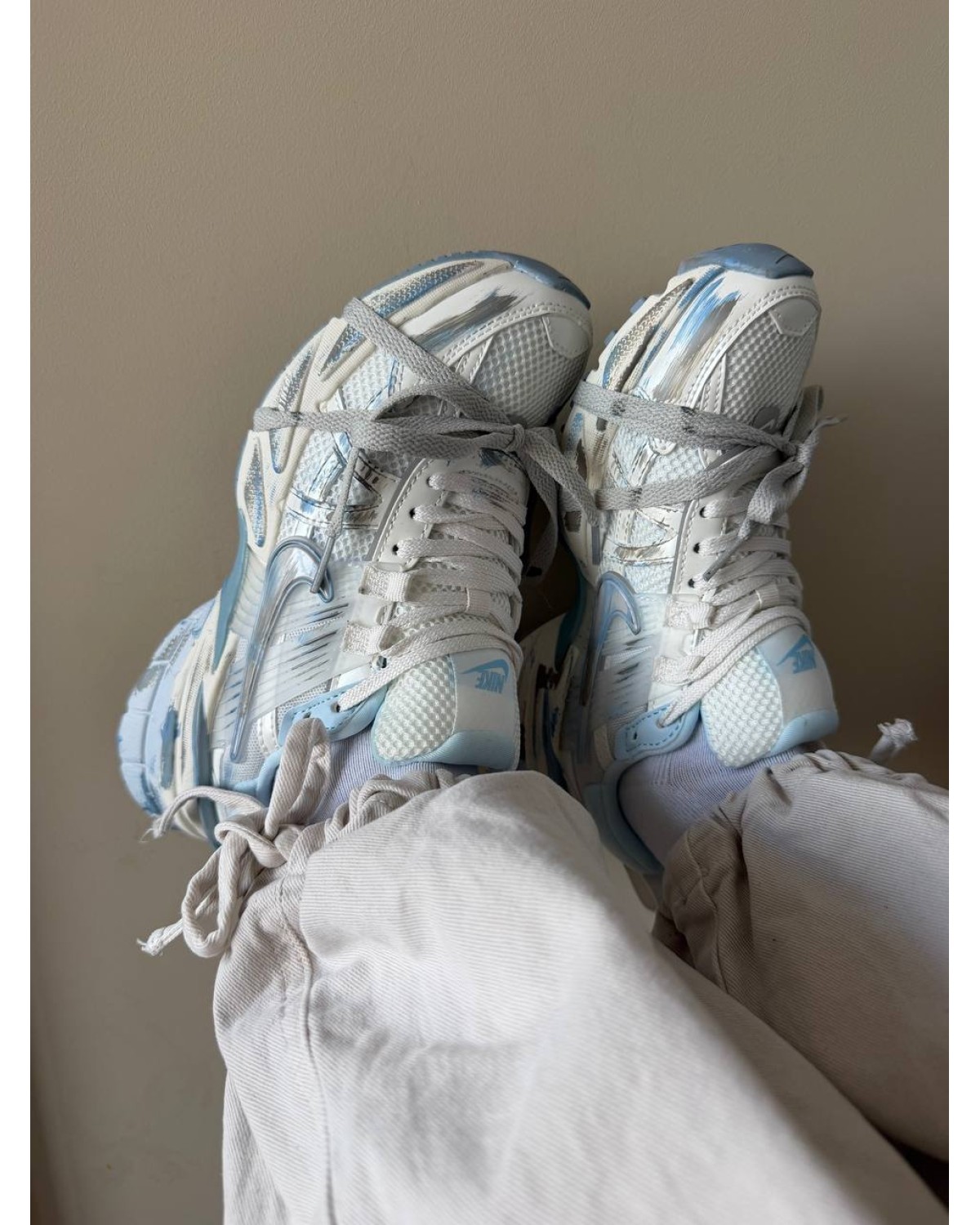 Nike V2K Run White Blue