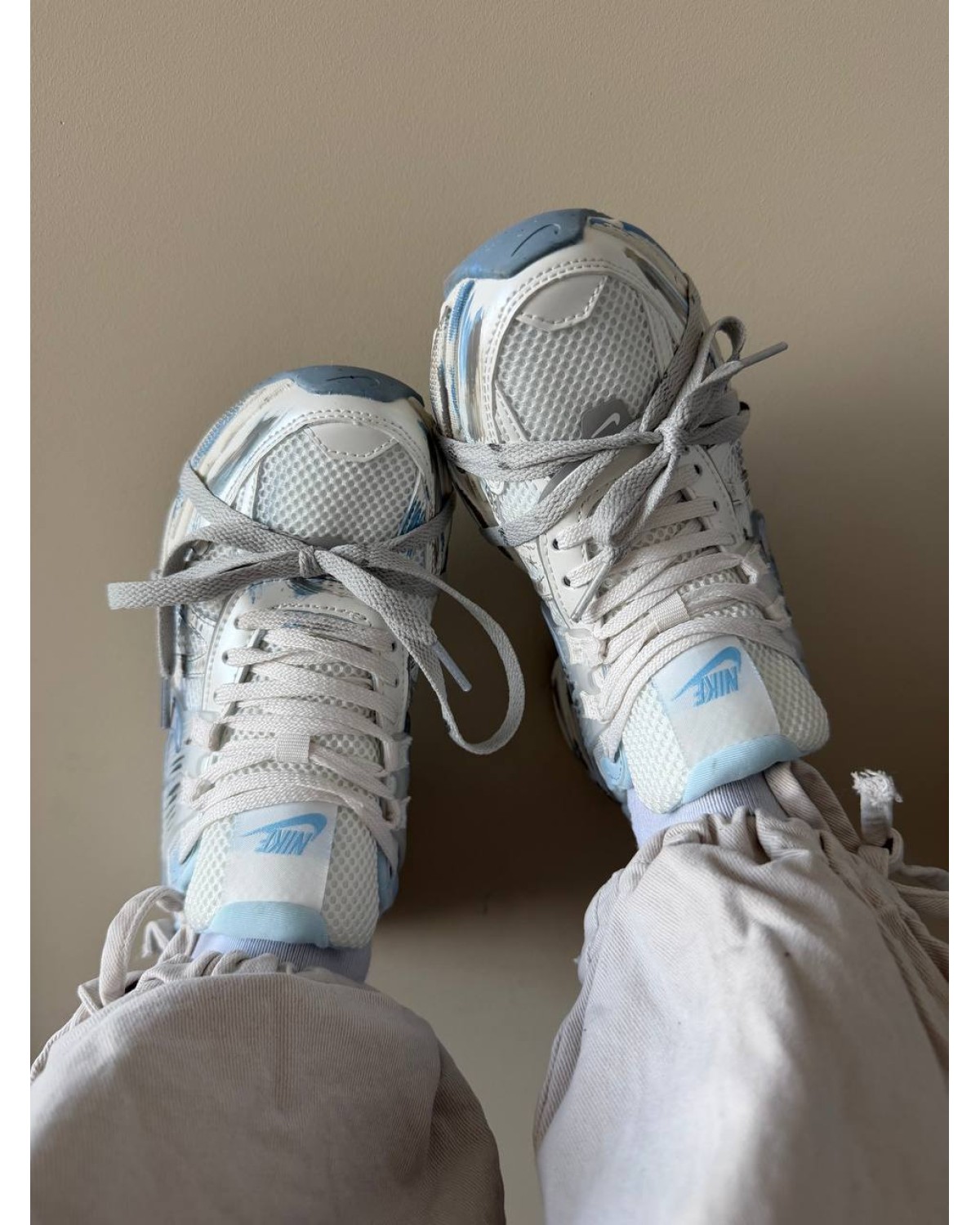 Nike V2K Run White Blue