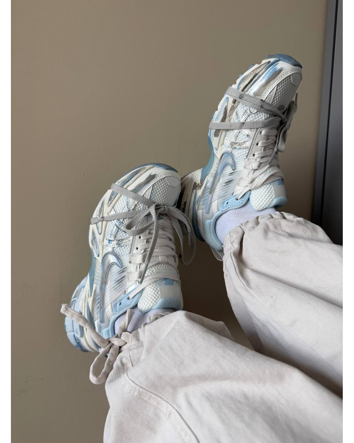 Nike V2K Run White Blue