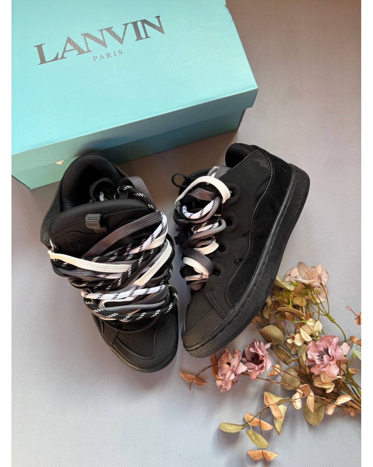 Lanvin Curb Black Rope Laces Mix