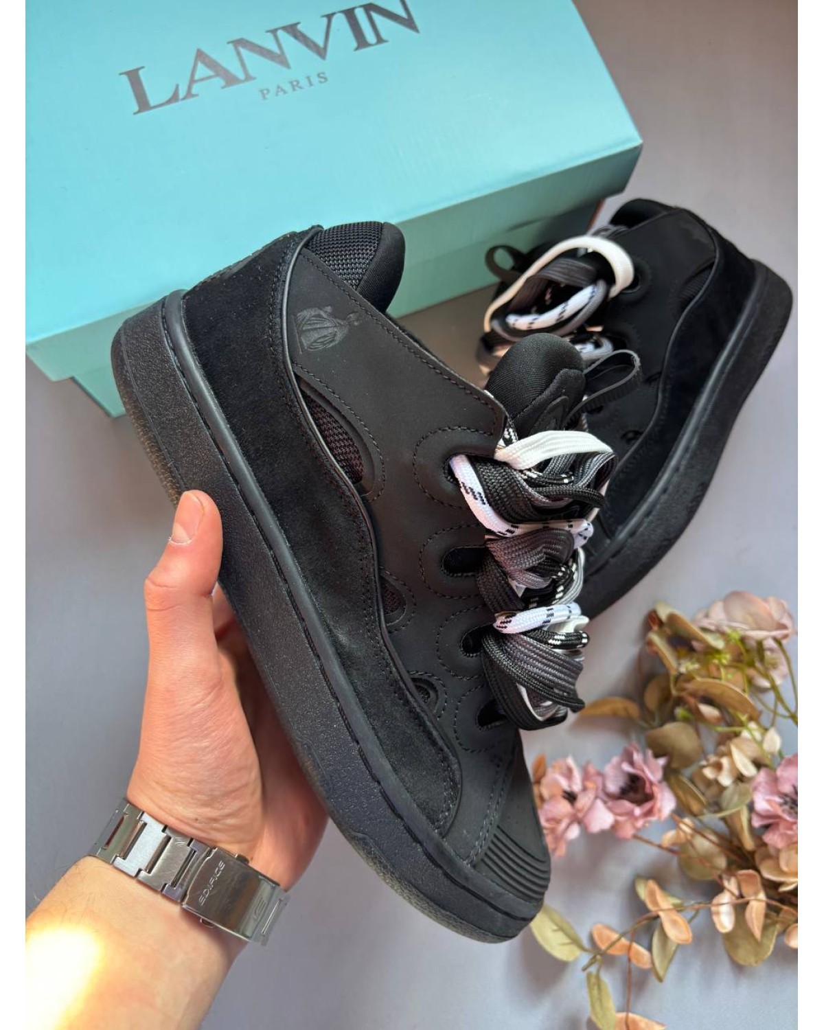 Lanvin Curb Black Rope Laces Mix