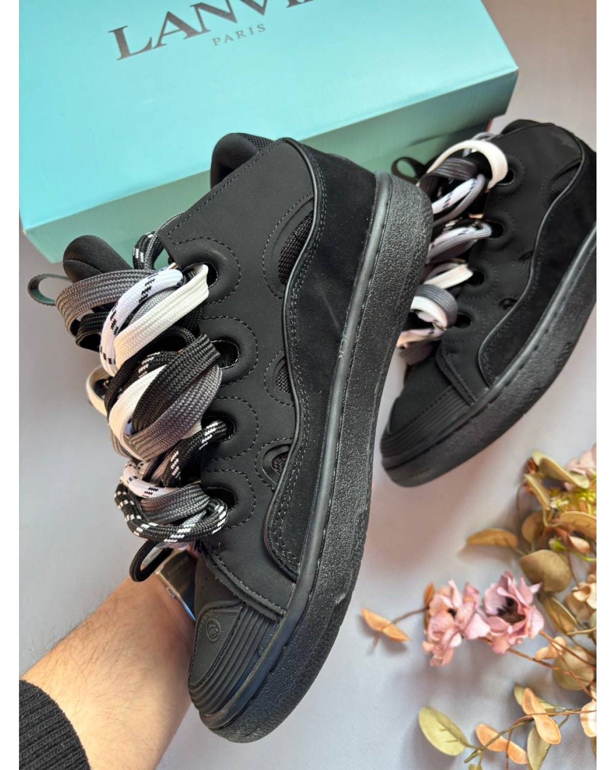 Lanvin Curb Black Rope Laces Mix