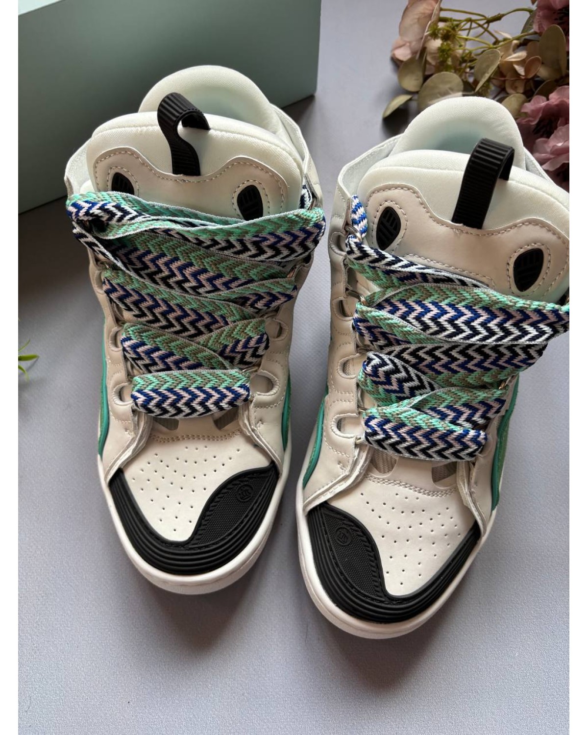 Lanvin Curb White Blue