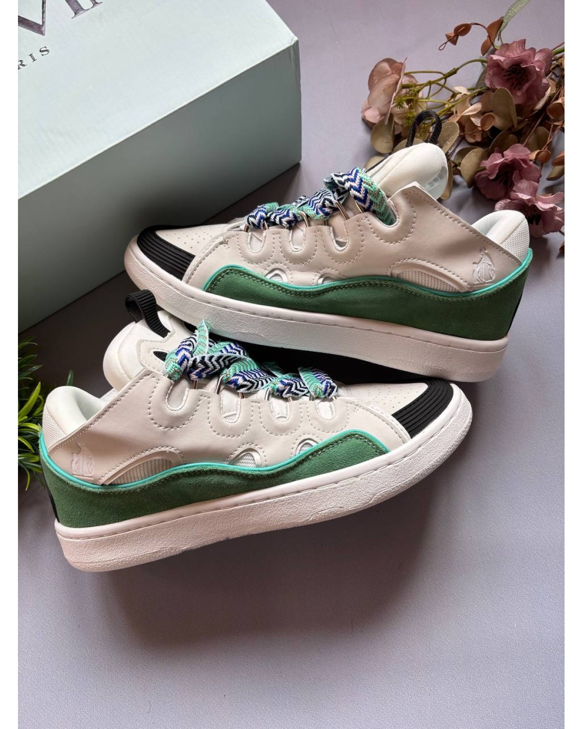 Lanvin Curb White Blue