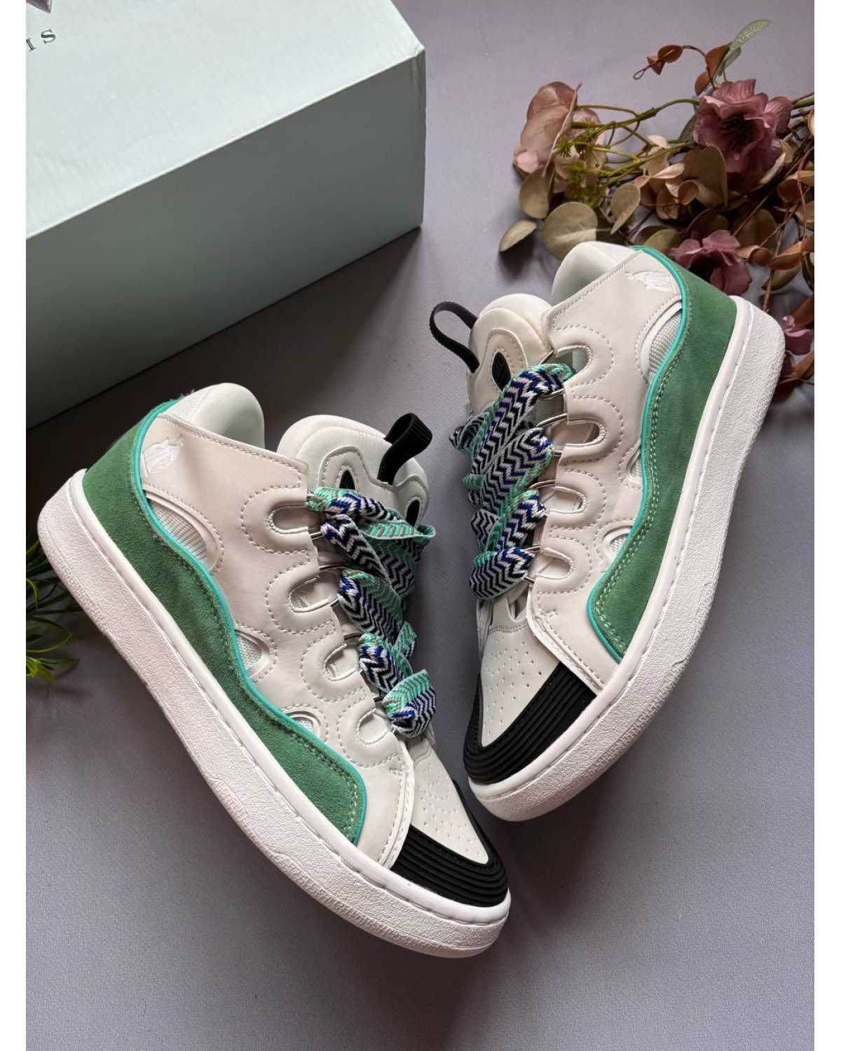 Lanvin Curb White Blue