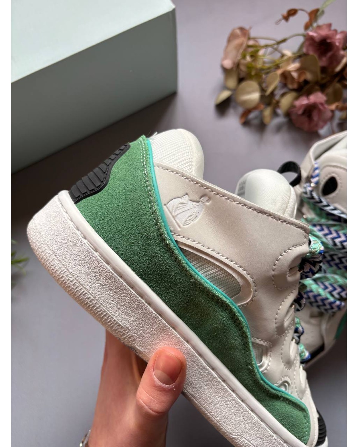 Lanvin Curb White Blue