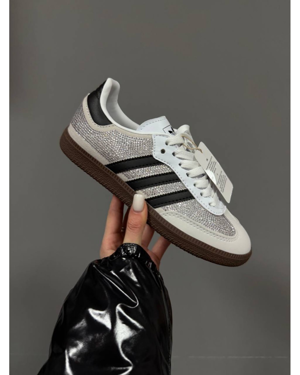 Adidas Samba Light Grey Swarovski
