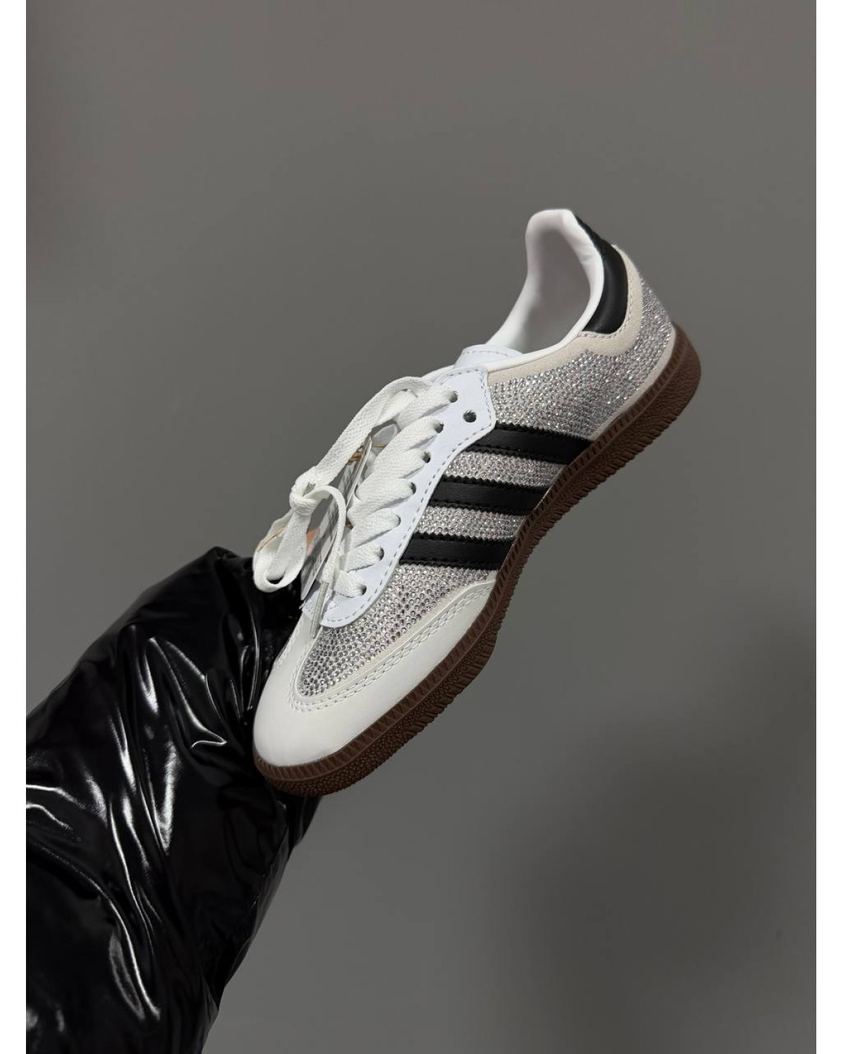 Adidas Samba Light Grey Swarovski