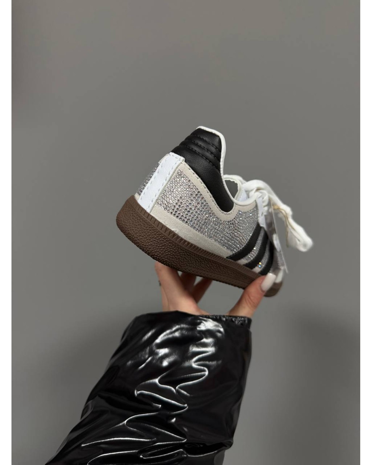 Adidas Samba Light Grey Swarovski