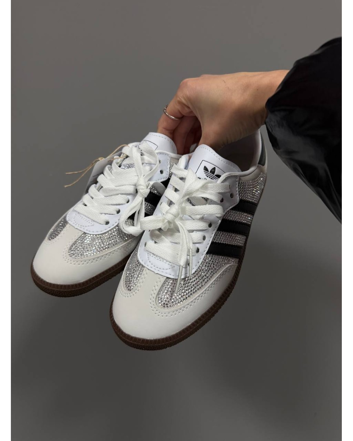 Adidas Samba Light Grey Swarovski