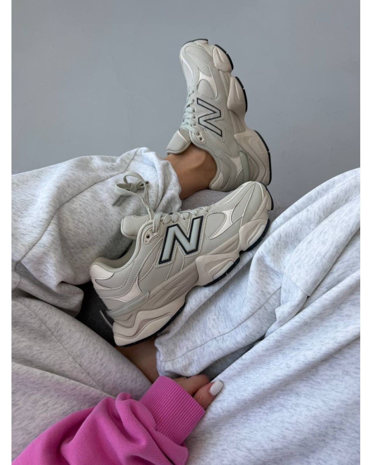 New Balance 9060 Light Cream Leather