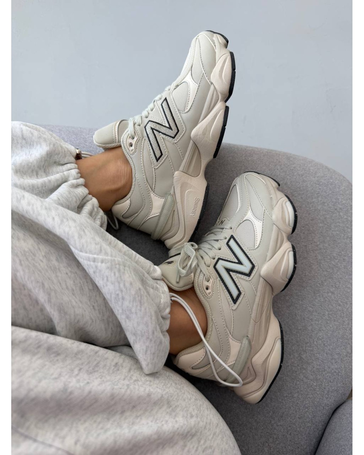 New Balance 9060 Light Cream Leather