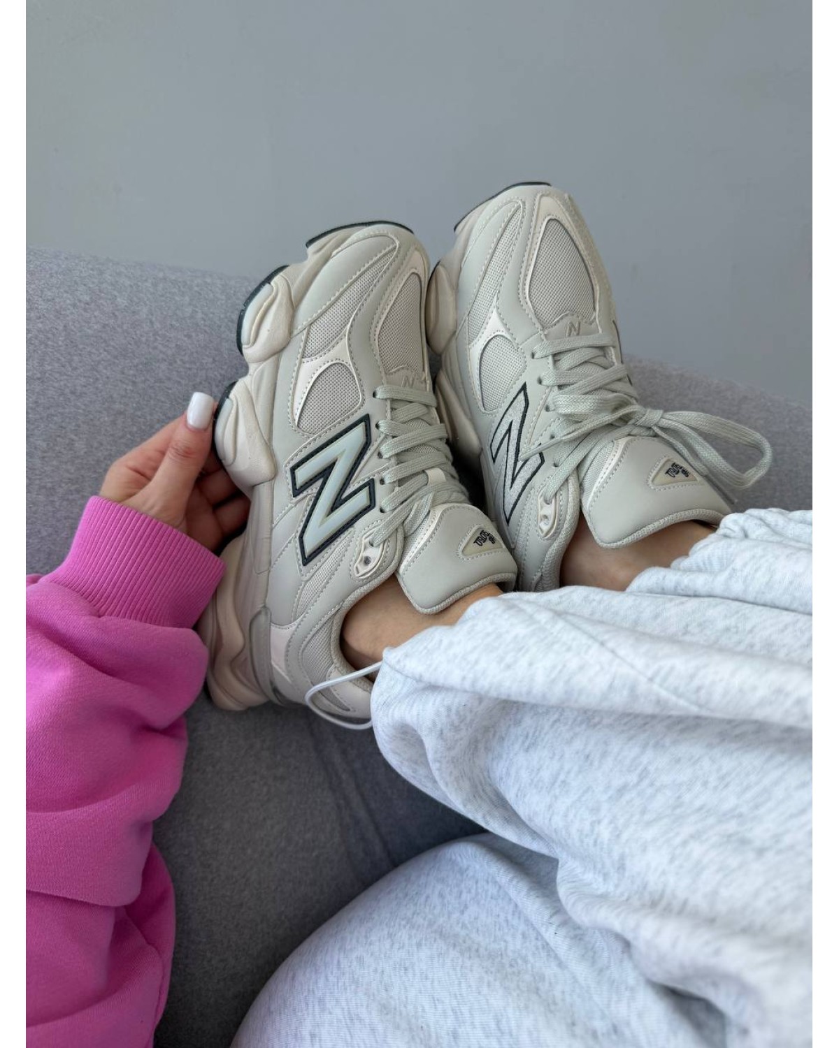 New Balance 9060 Light Cream Leather