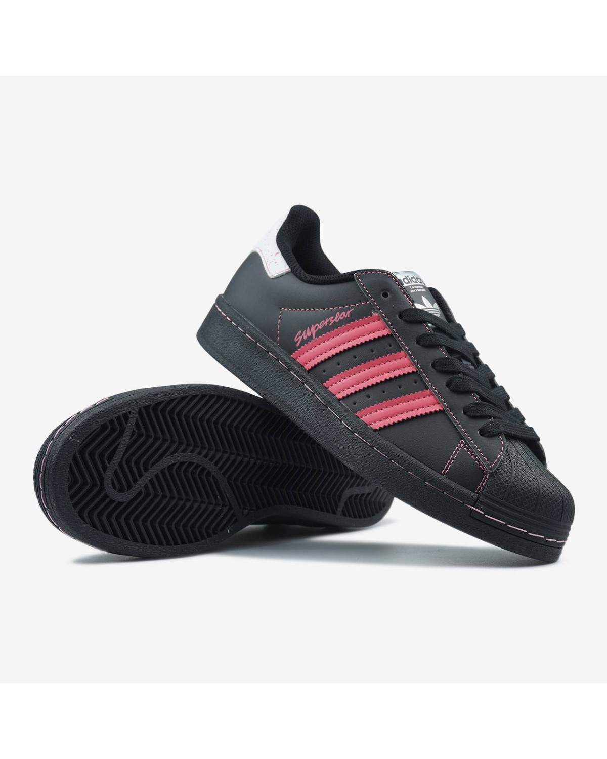 Adidas Superstar Black Pink Thread
