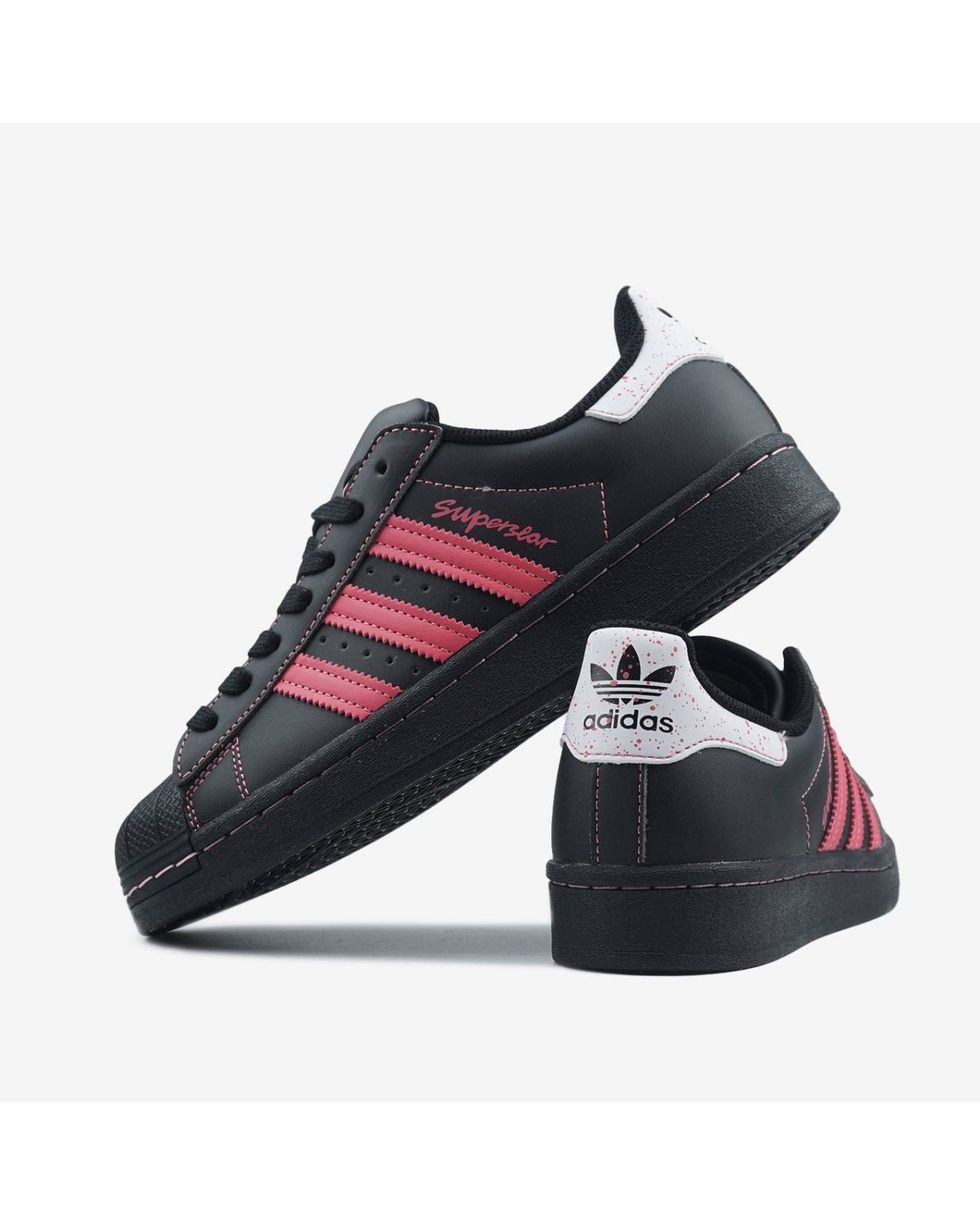Adidas Superstar Black Pink Thread