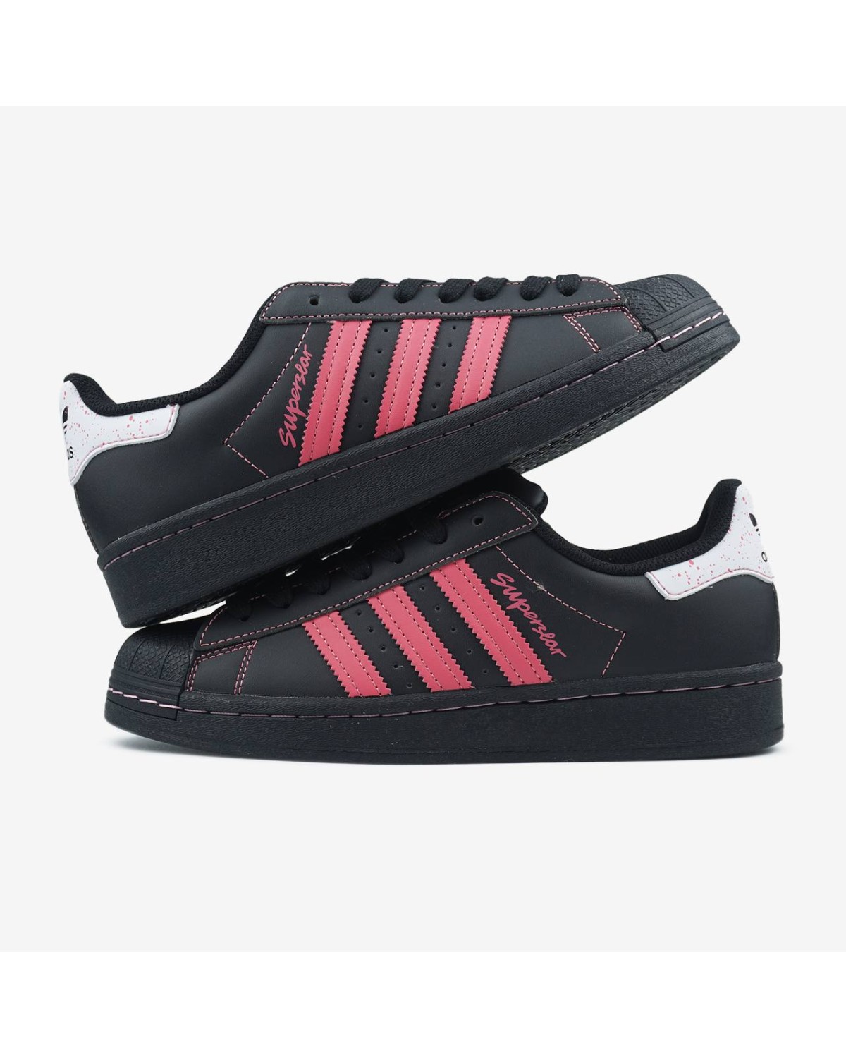 Adidas Superstar Black Pink Thread