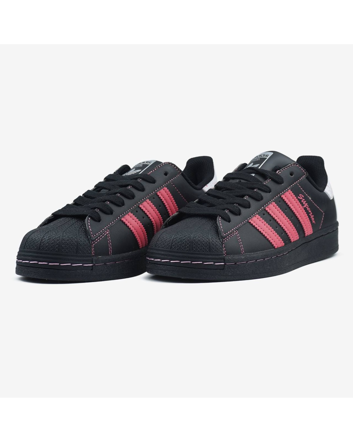 Adidas Superstar Black Pink Thread