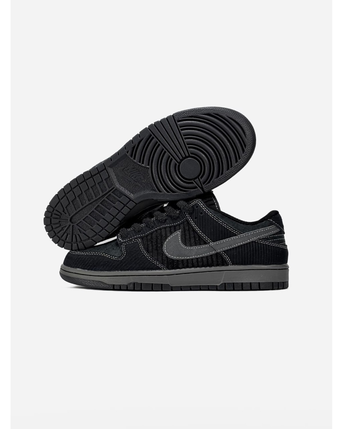 Nike Dunk Low Triple Black Corduroy