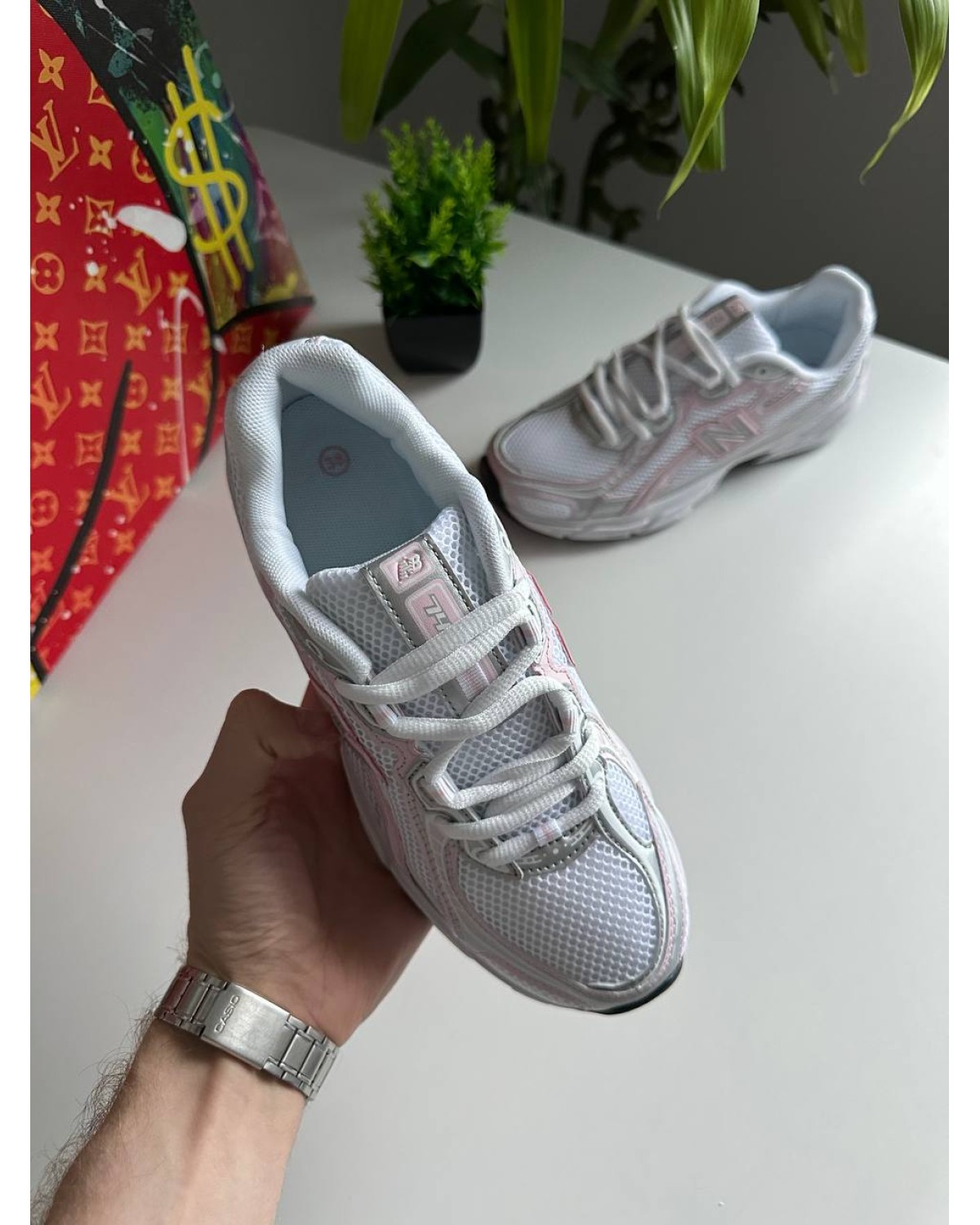 New Balance 740 White Silver Pink