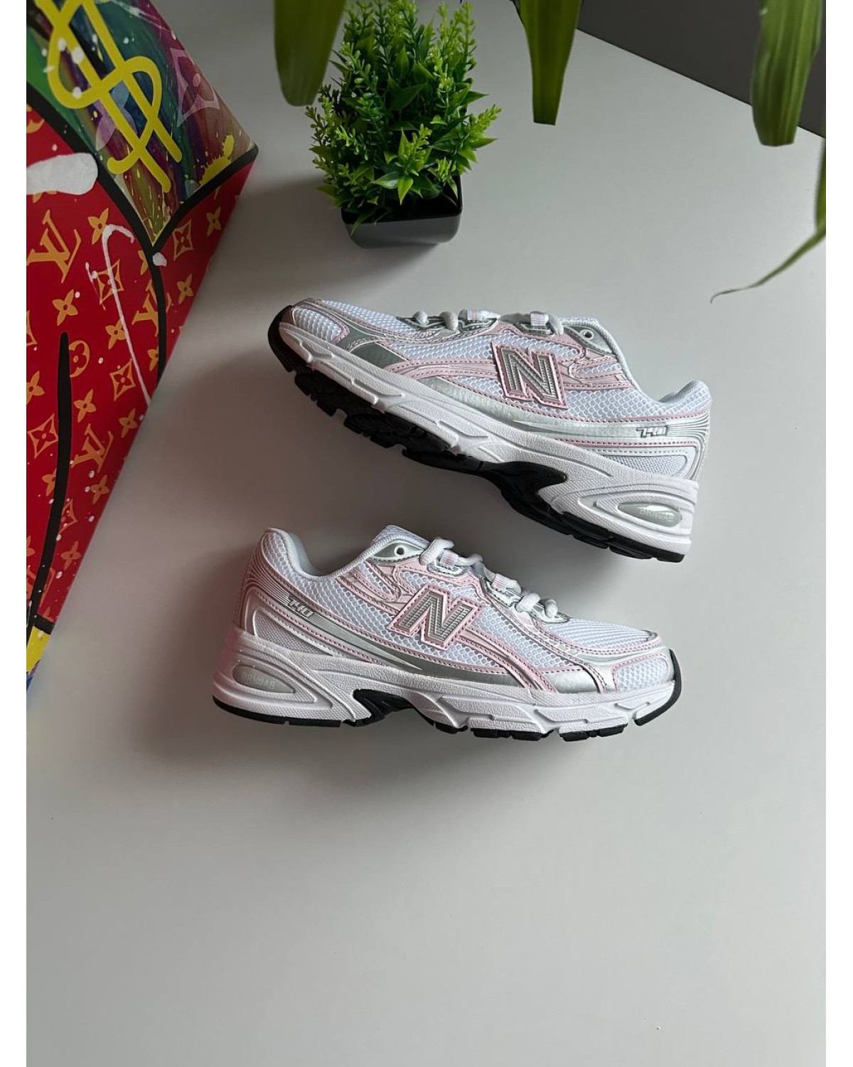 New Balance 740 White Silver Pink