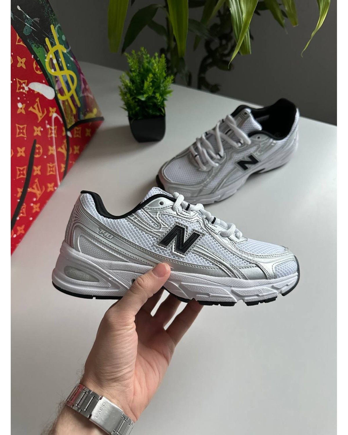 New Balance 740 White Silver Black