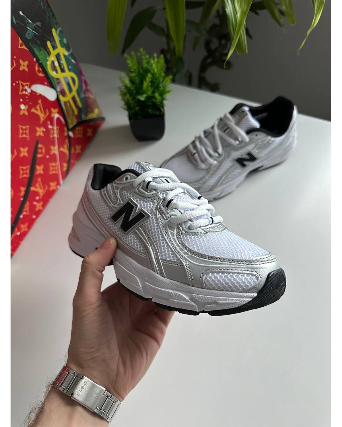 New Balance 740 White Silver Black