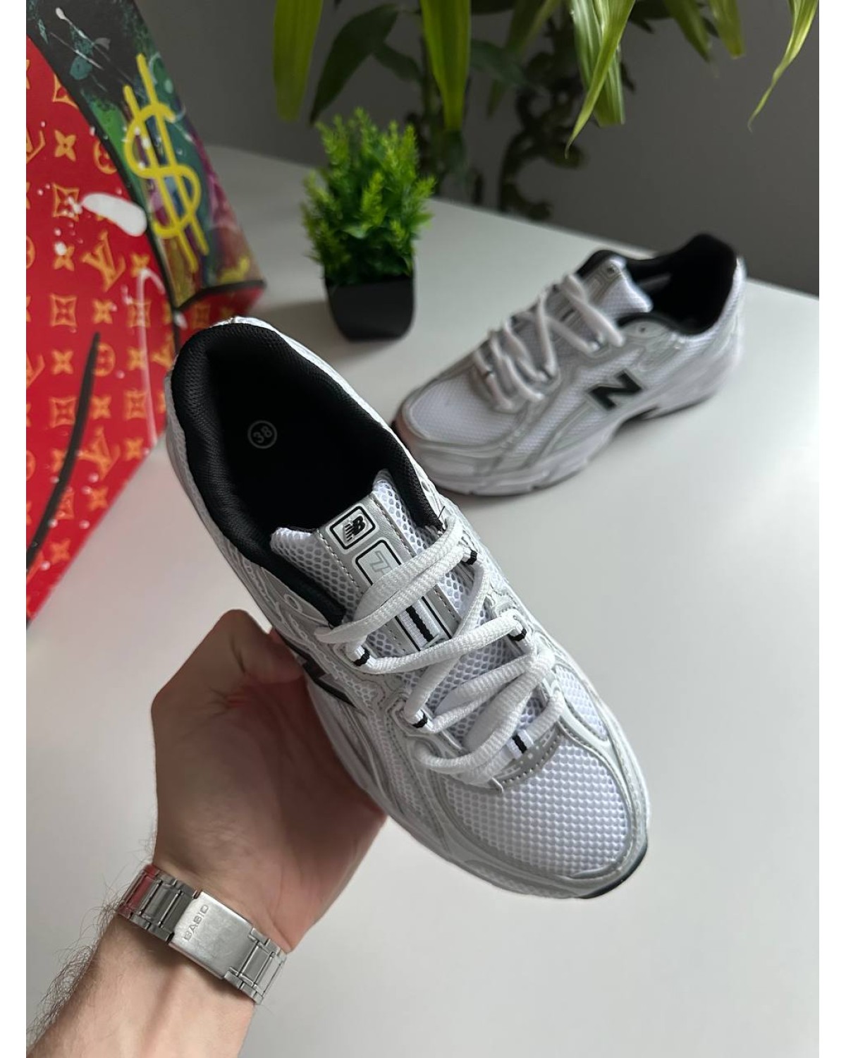 New Balance 740 White Silver Black