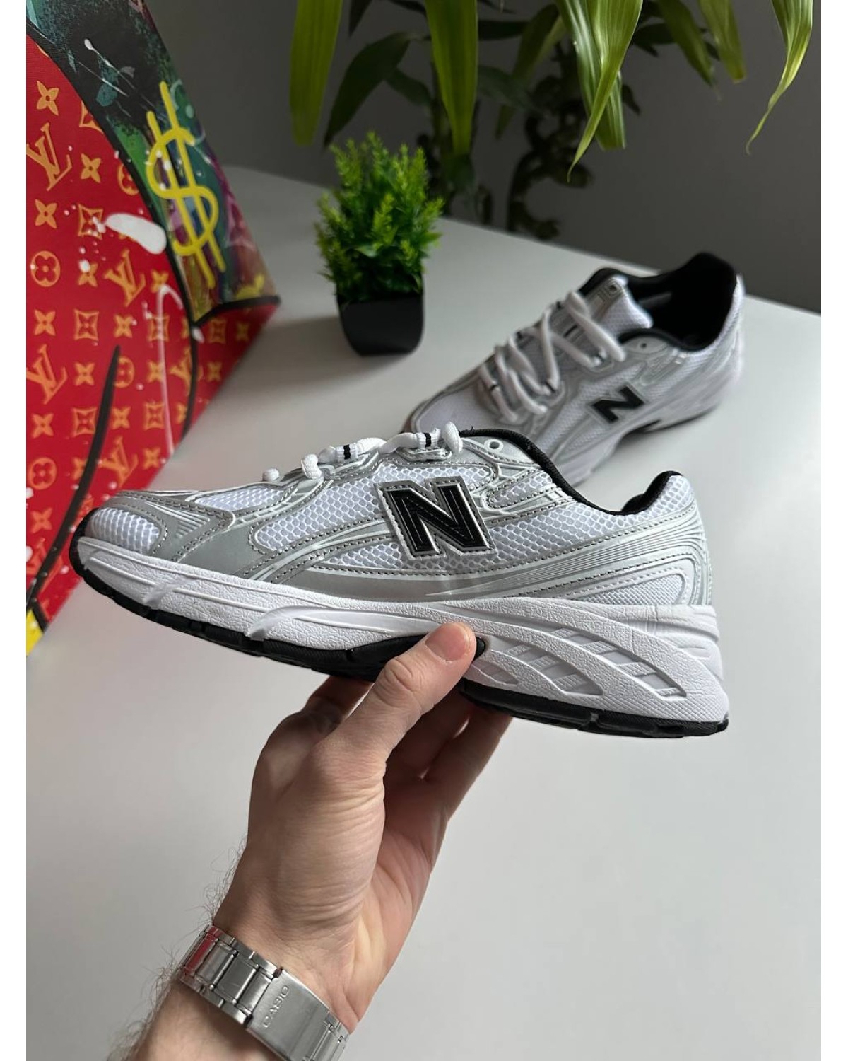 New Balance 740 White Silver Black