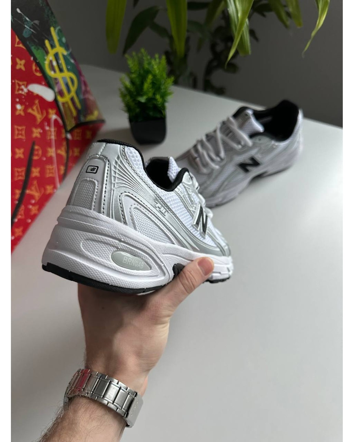 New Balance 740 White Silver Black