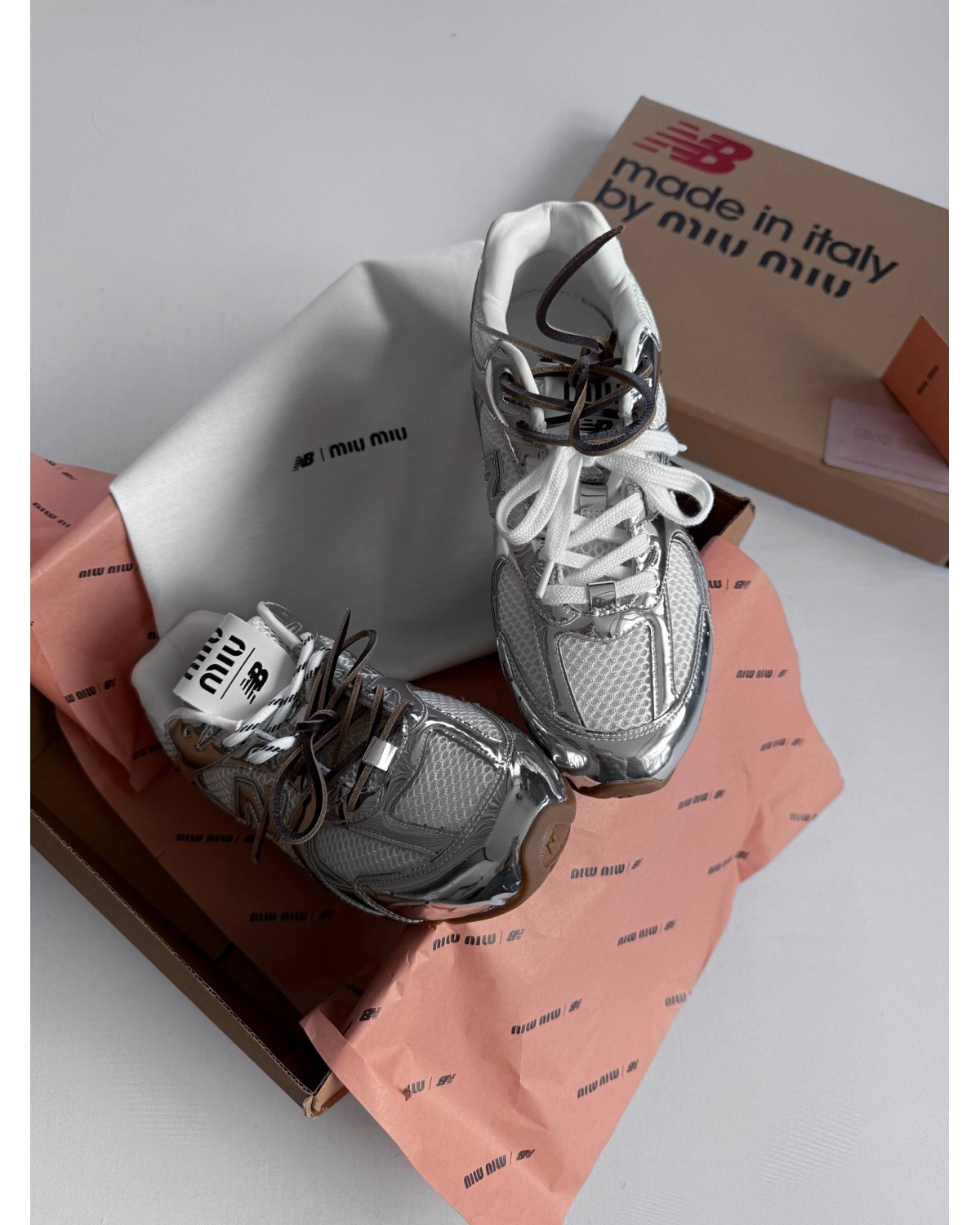Miu Miu x New Balance Silver Vintage