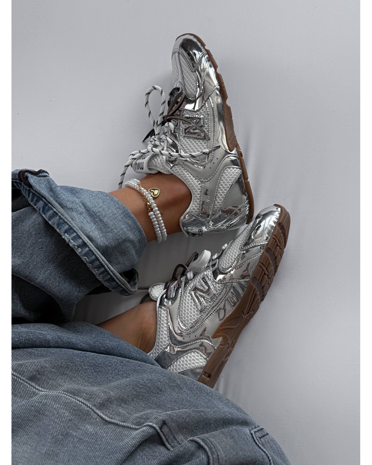 Miu Miu x New Balance Silver Vintage