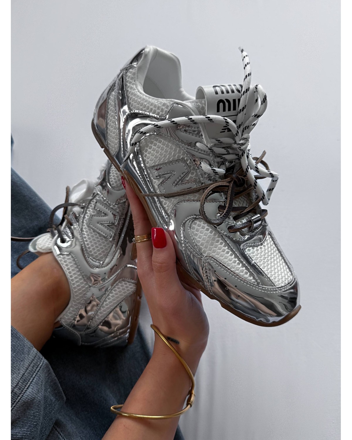 Miu Miu x New Balance Silver Vintage
