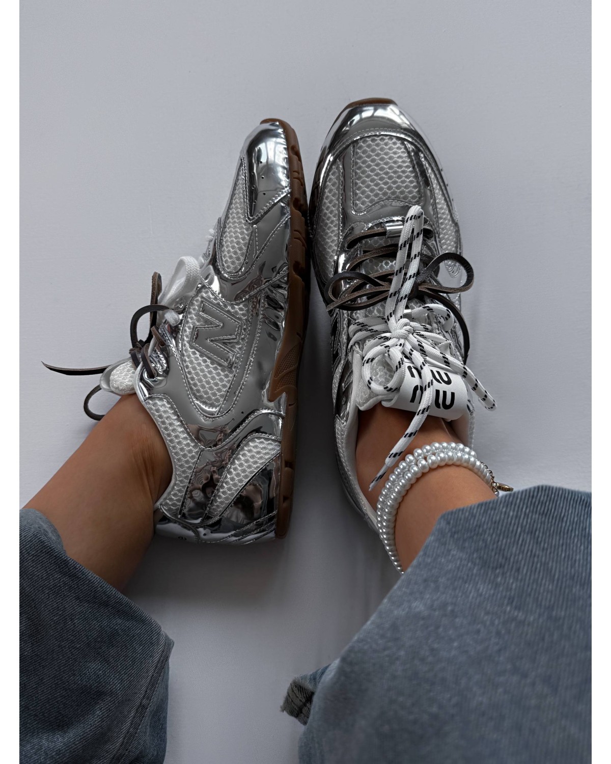 Miu Miu x New Balance Silver Vintage