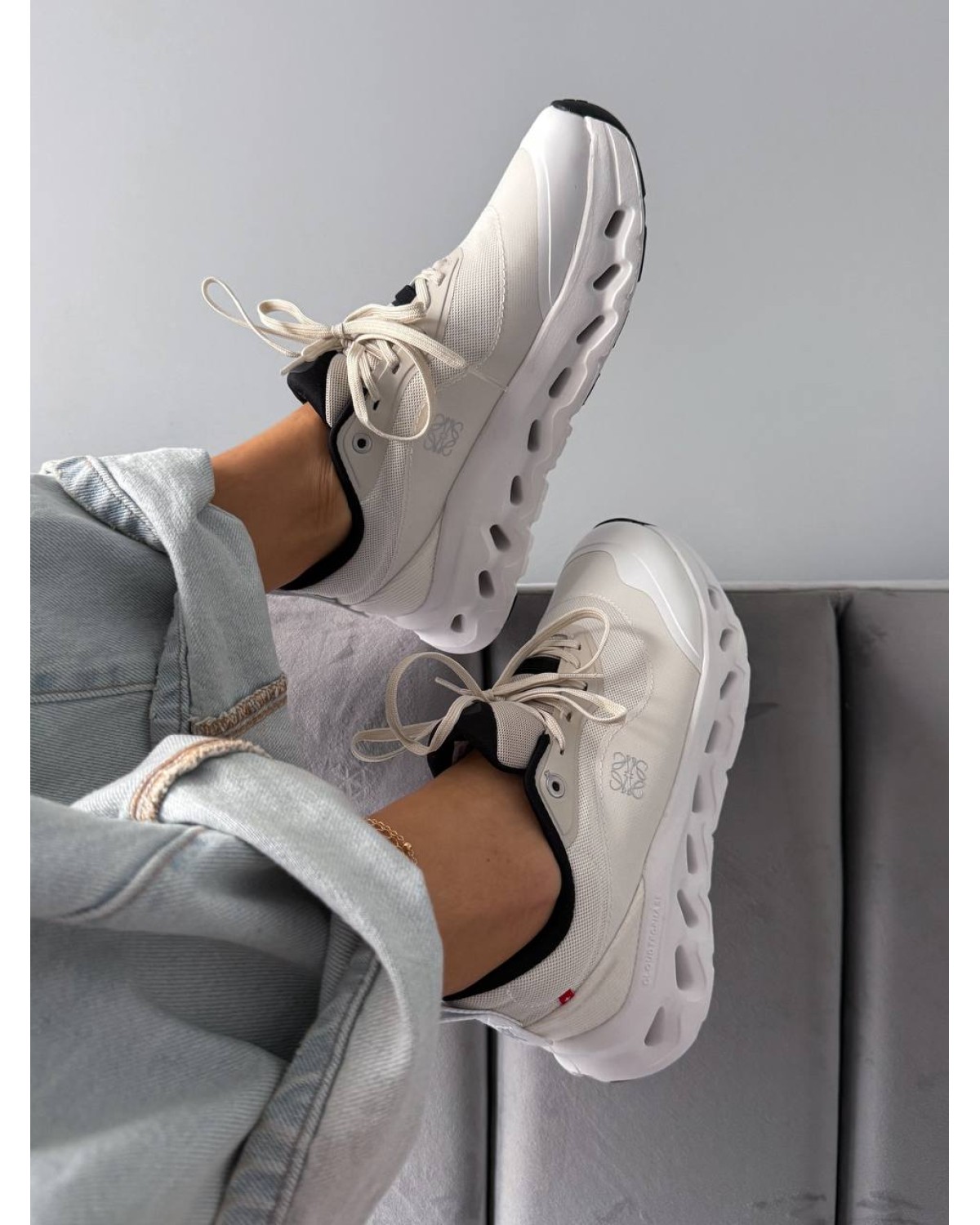 Loewe x ON Cloudfit Sand White