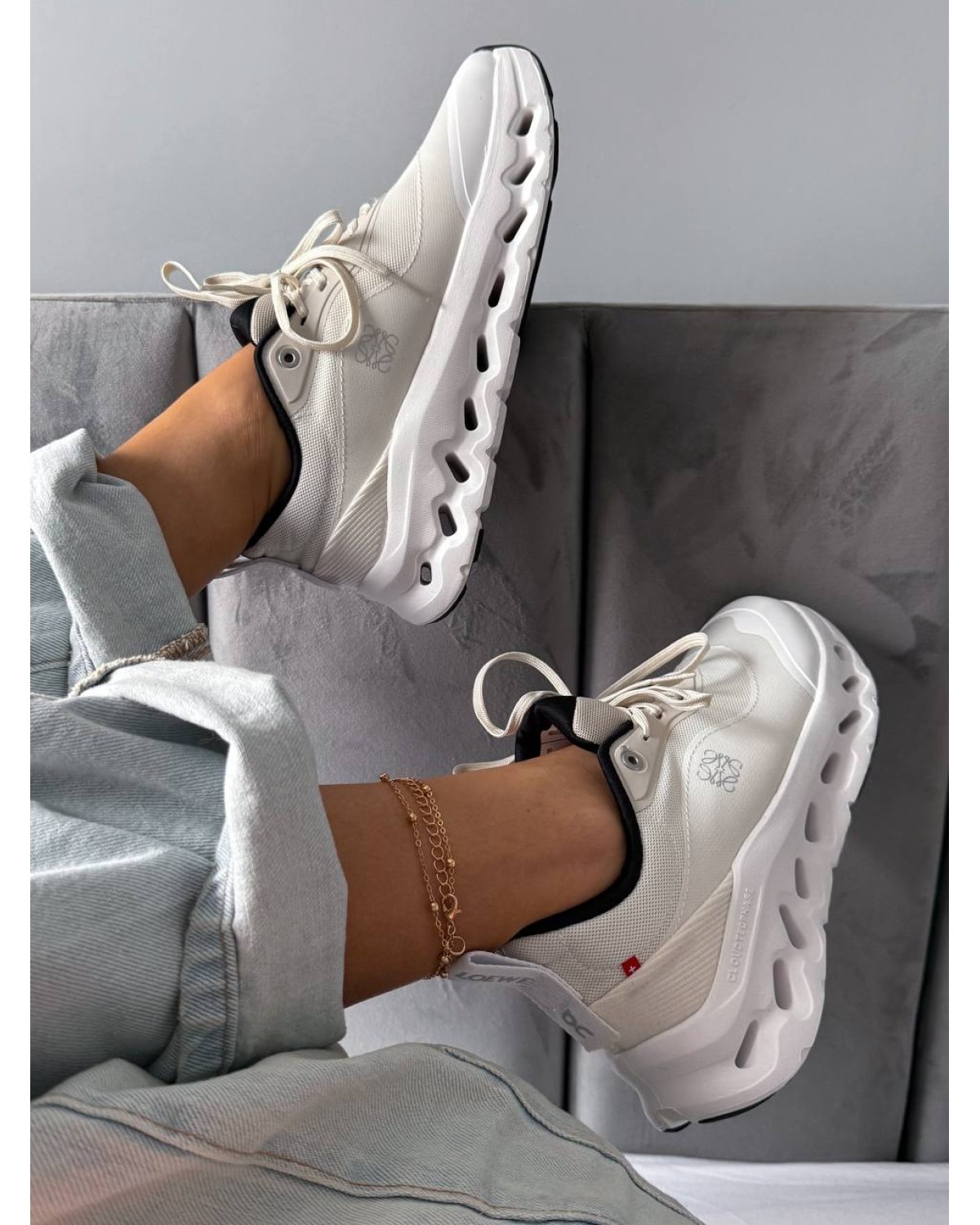 Loewe x ON Cloudfit Sand White