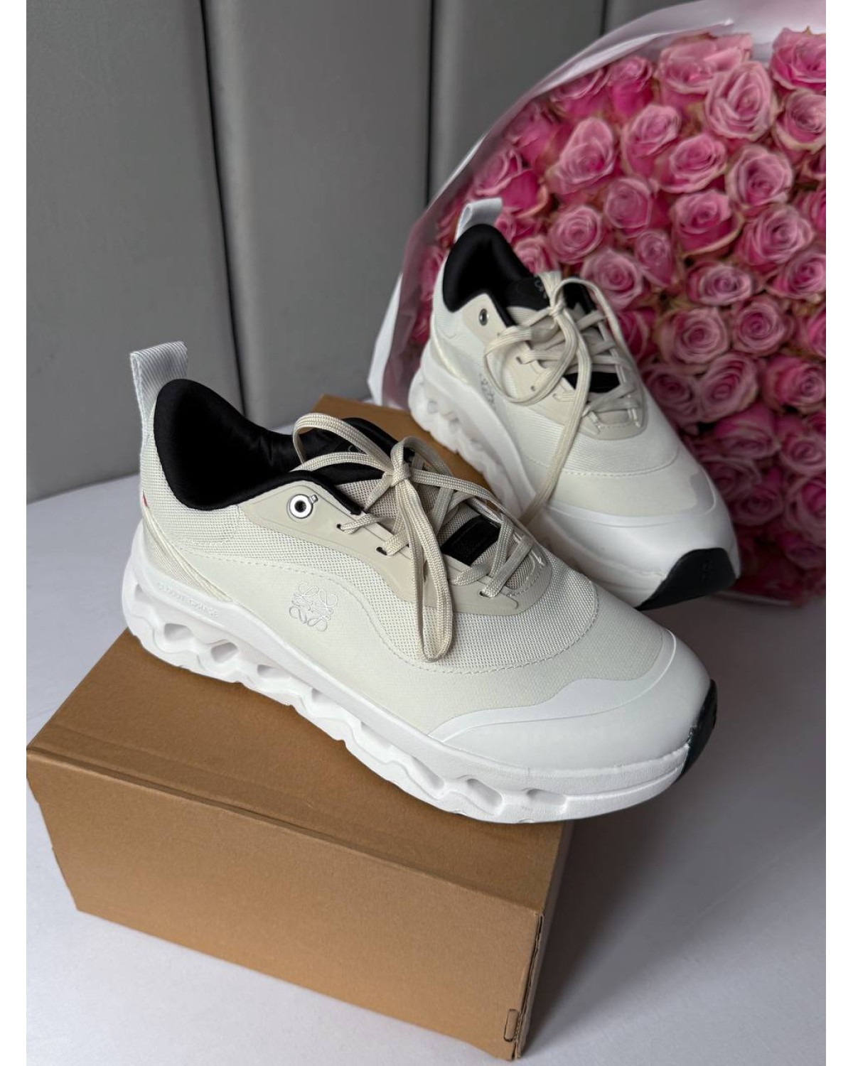 Loewe x ON Cloudfit Sand White
