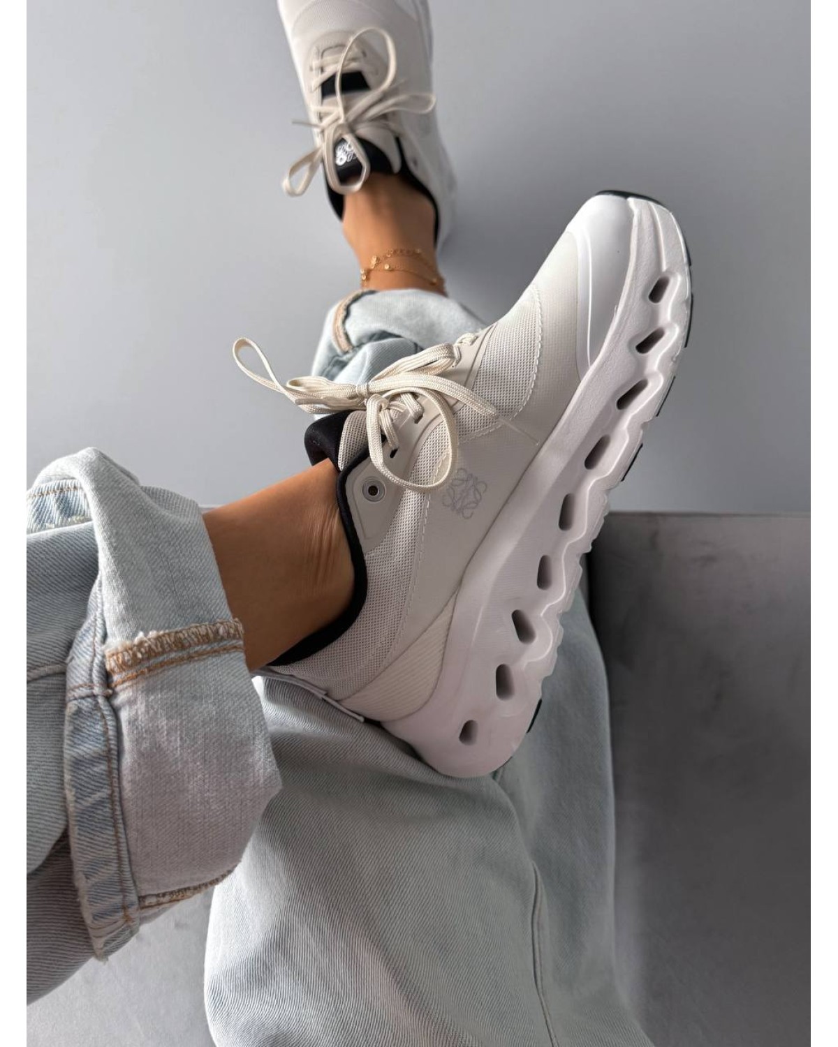 Loewe x ON Cloudfit Sand White