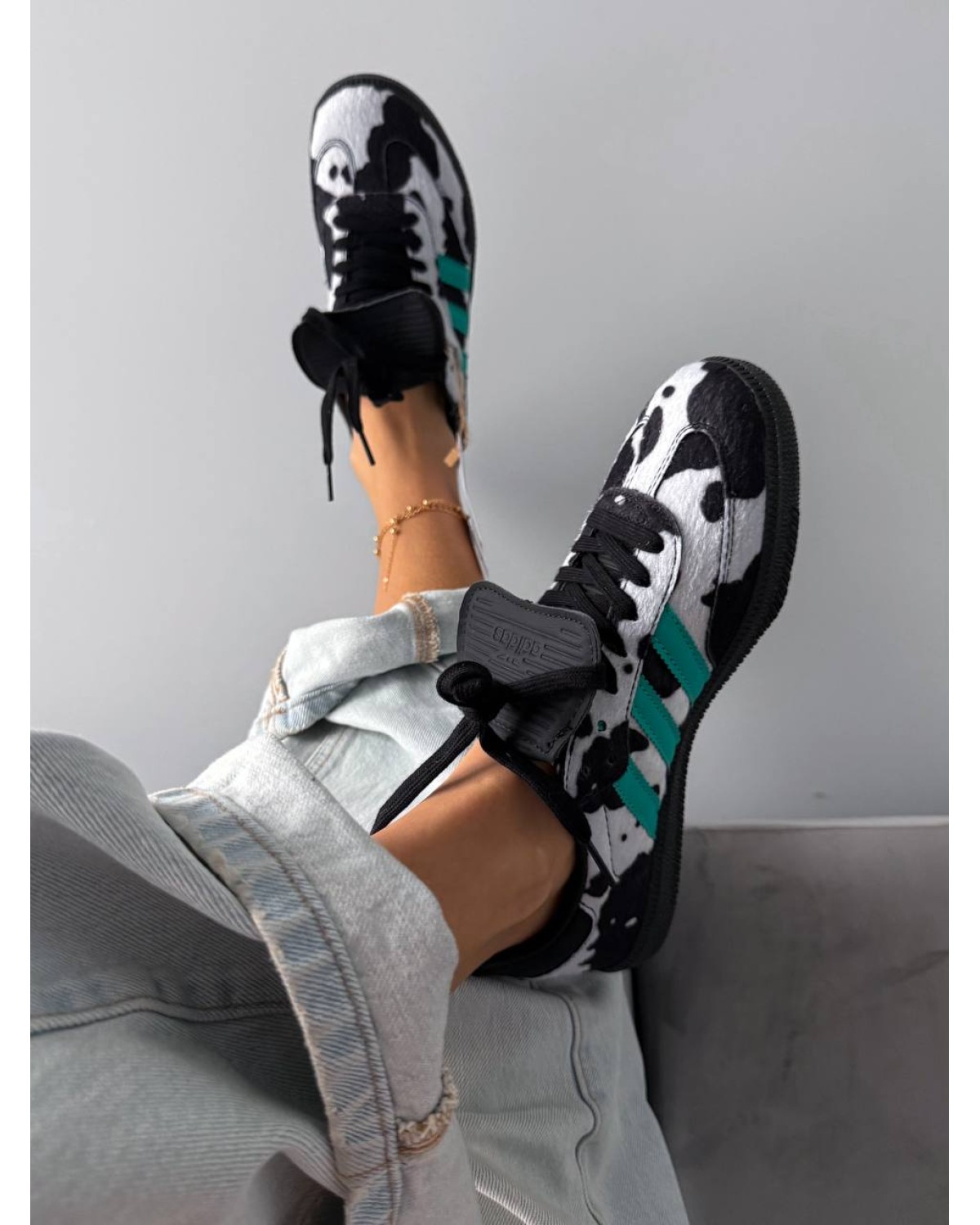 Adidas Samba LT Cow Print Black White