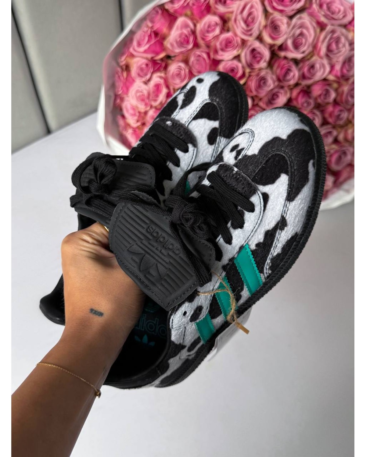 Adidas Samba LT Cow Print Black White