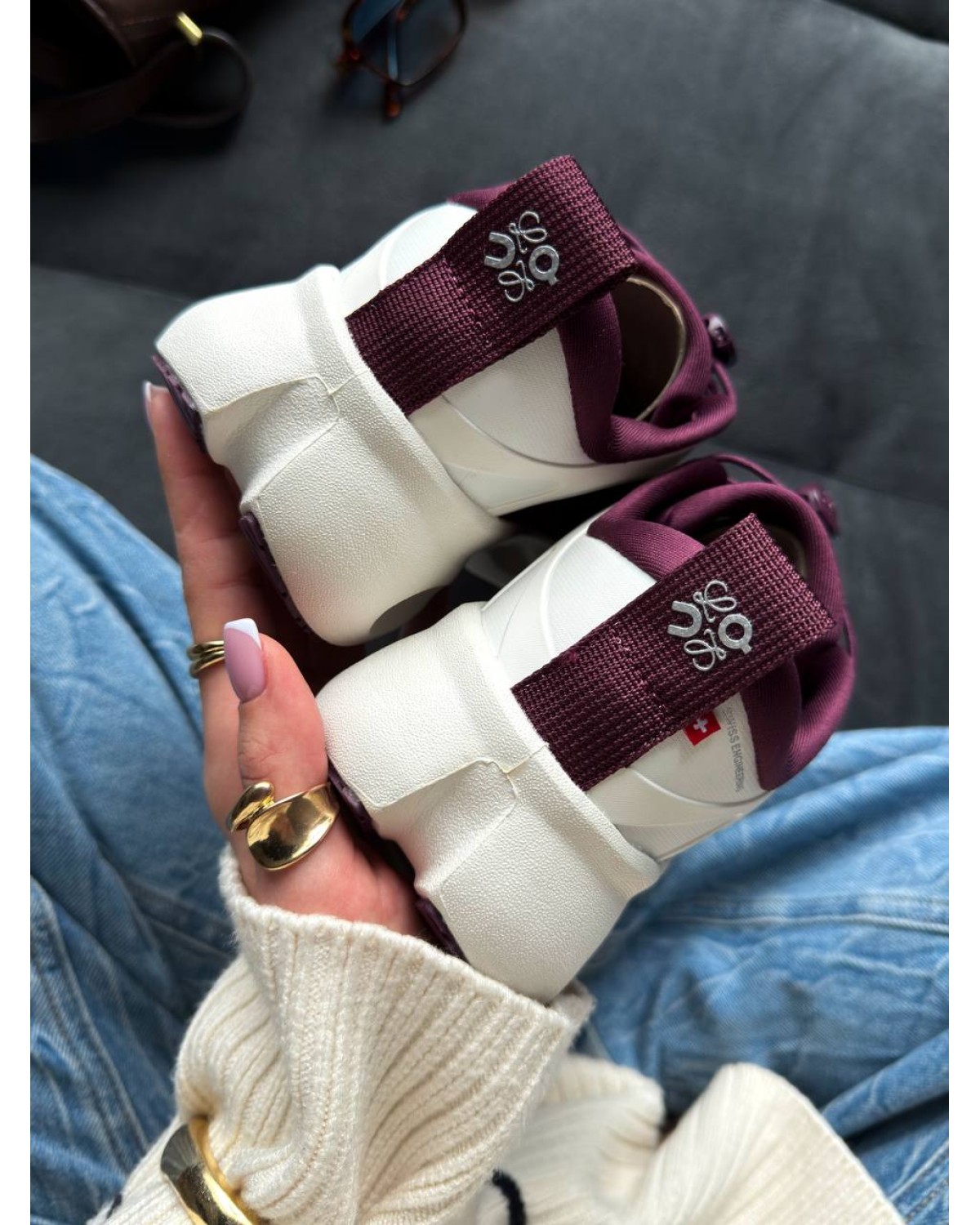 On Cloudsolo x Loewe White/Bordo