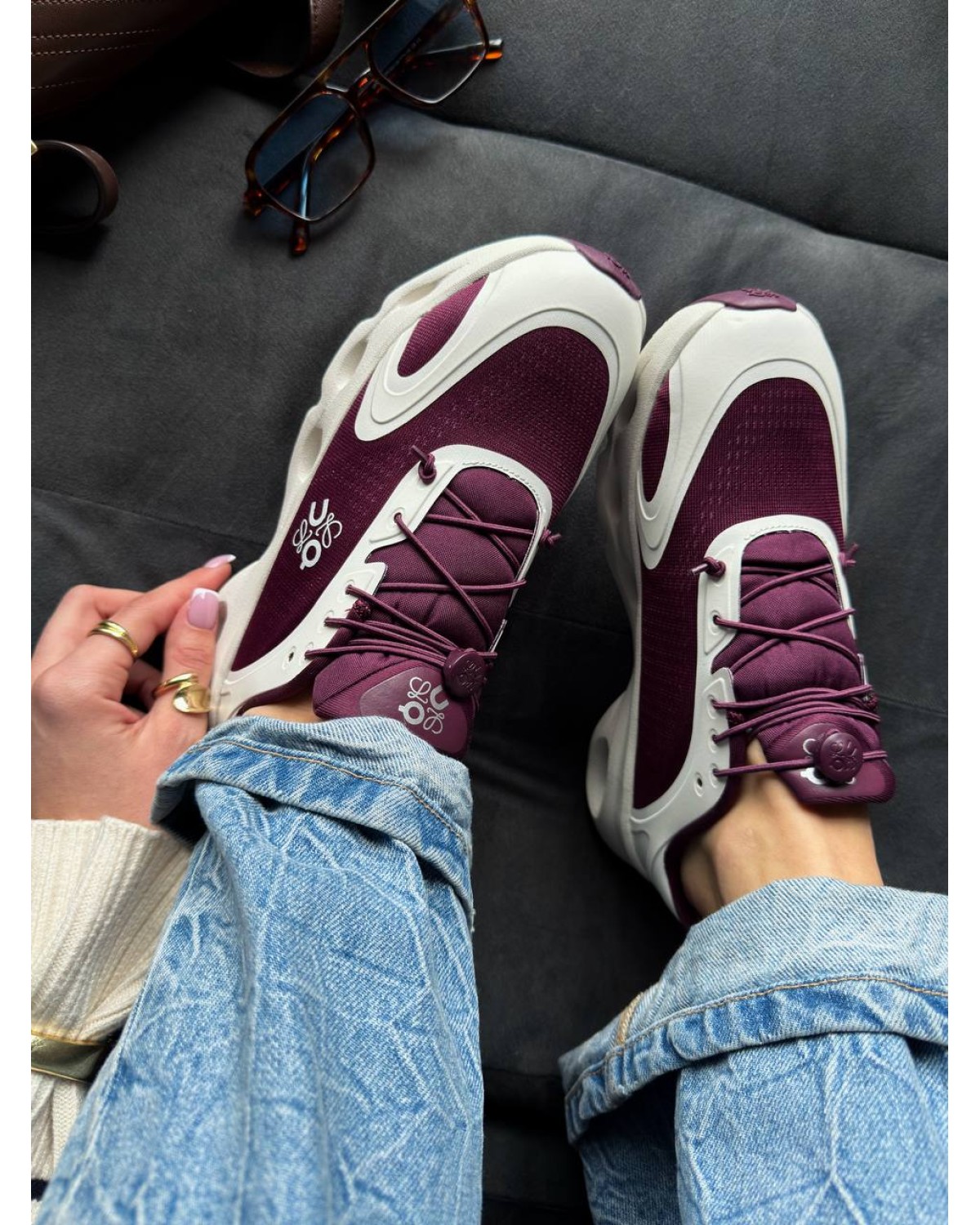 On Cloudsolo x Loewe White/Bordo